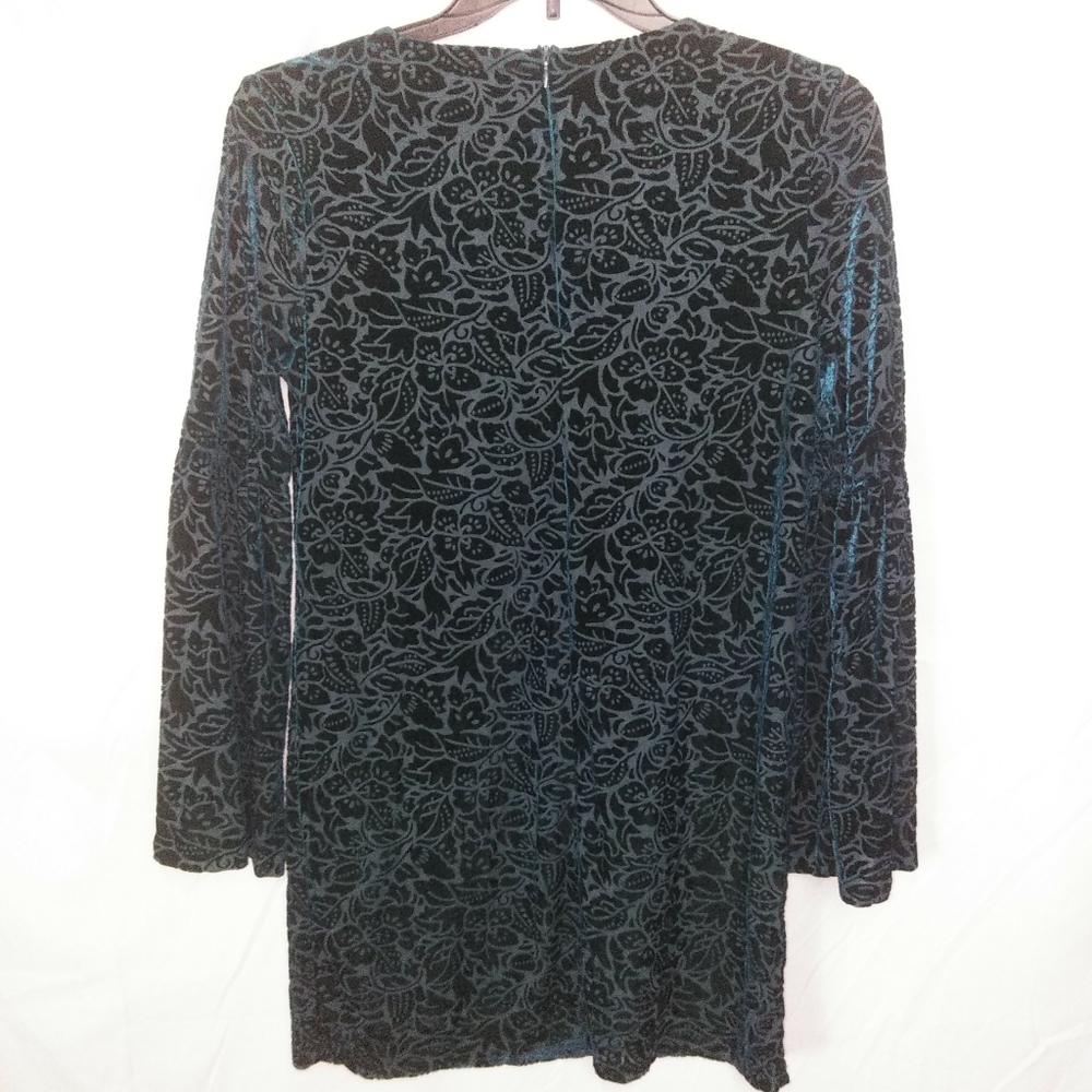 Adrienne Vittadini Velvet Floral Dress - Picture 2 of 6